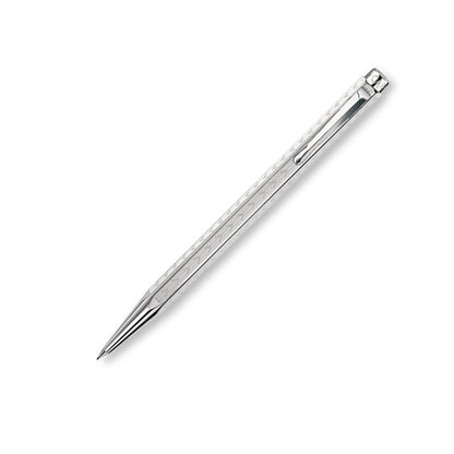 Caran D' Ache Chevron Ecridor Silver Plated/Rhodium Coat Chevron 0.7mm Pencil, Large Engraving Space (0004.276