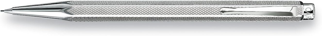 Caran D' Ache Retro Ecridor Silver Plated/Rhodium Coat 0.5mm Pencil, Large Engraving Space (0004.496) by Caran d'Ache