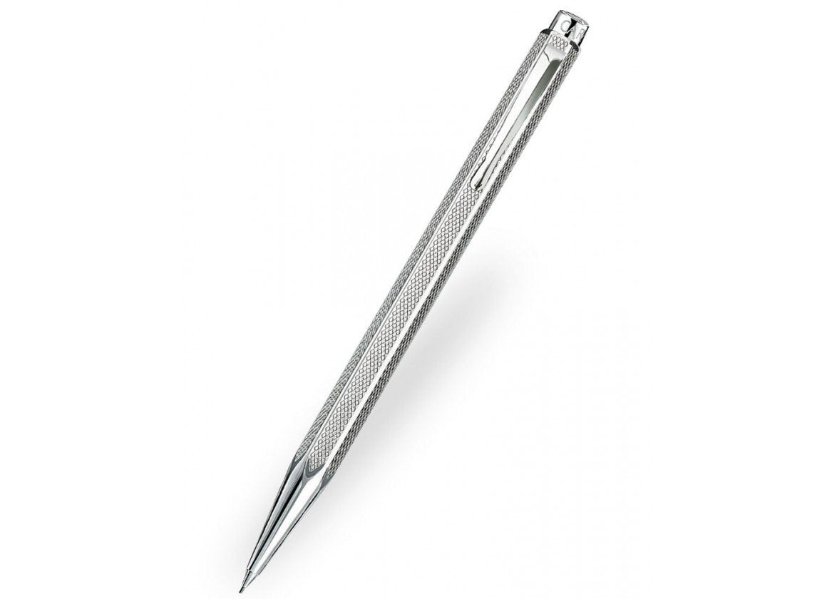 Caran D' Ache Retro Ecridor Silver Plated/Rhodium Coat 0.5mm Pencil, Large Engraving Space (0004.496) by Caran d'Ache