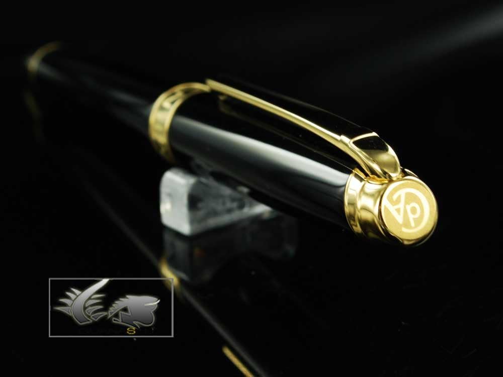 Caran d'Ache Leman Gold Plated Ballpoint Pen - Ebony Black