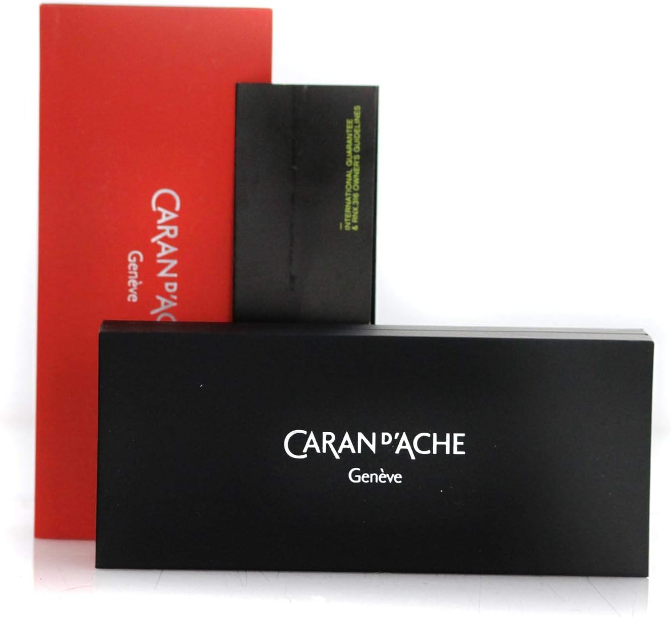Caran D'ache Leman Ebony Black Lacquered Silver Plated Rhodium Coated