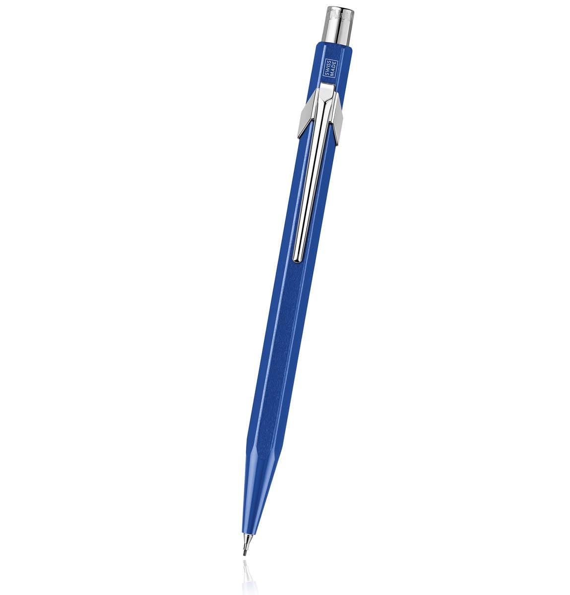 Caran d'Ache Metal-X 0844.140 Lead Holder Metal Case for 0.7 mm Pencil Leads Length 12.5 cm Blue