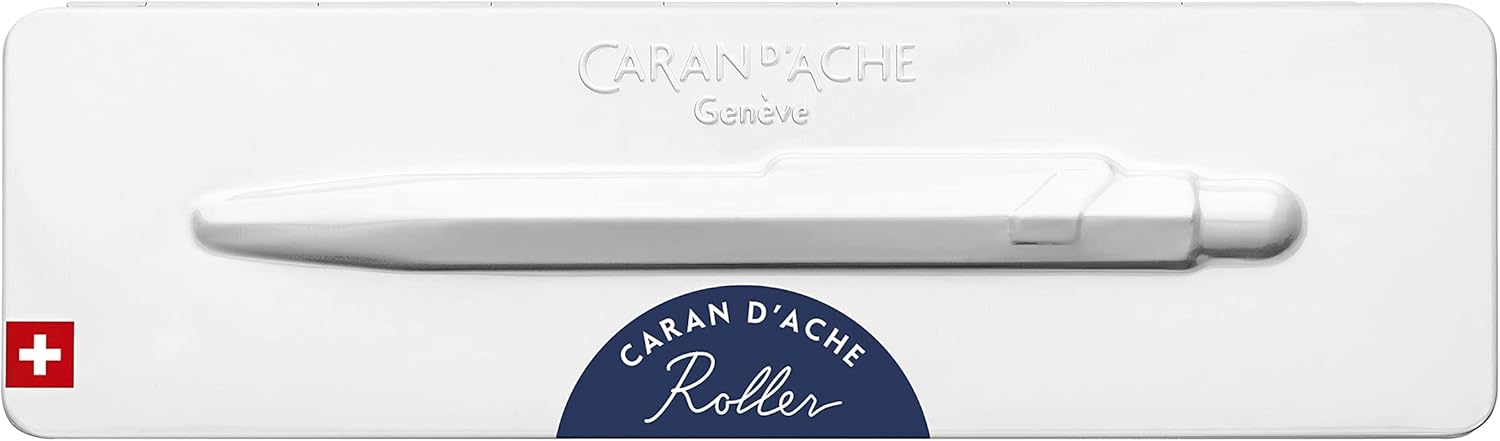 Caran d'Ache 849 Popline 0846.659 Ballpoint Pen with Case Blue Lacquered Line Width M Blue Length 12.5 cm