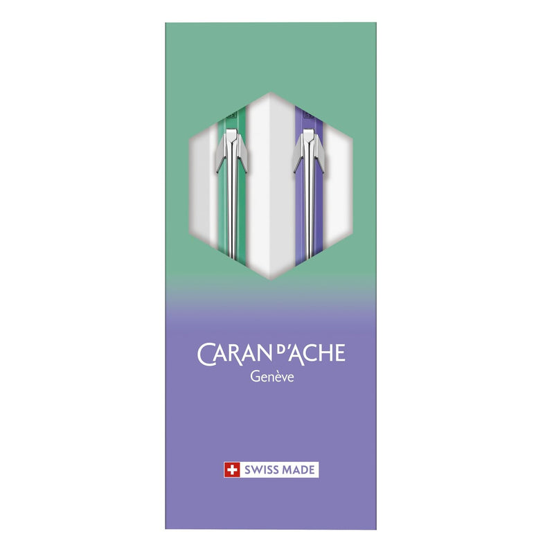 Caran d'Ache Set of 849 Ballpoint Pen and Lead Holder in the Colour Borealis Special Edition 8490.703