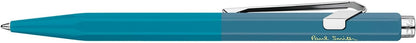 Caran d'Ache Ballpoint pen 849 Paul Smith Cyan/Steel, black M refill, in slimpack