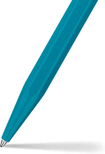 Caran d'Ache Ballpoint pen 849 Paul Smith Cyan/Steel, black M refill, in slimpack