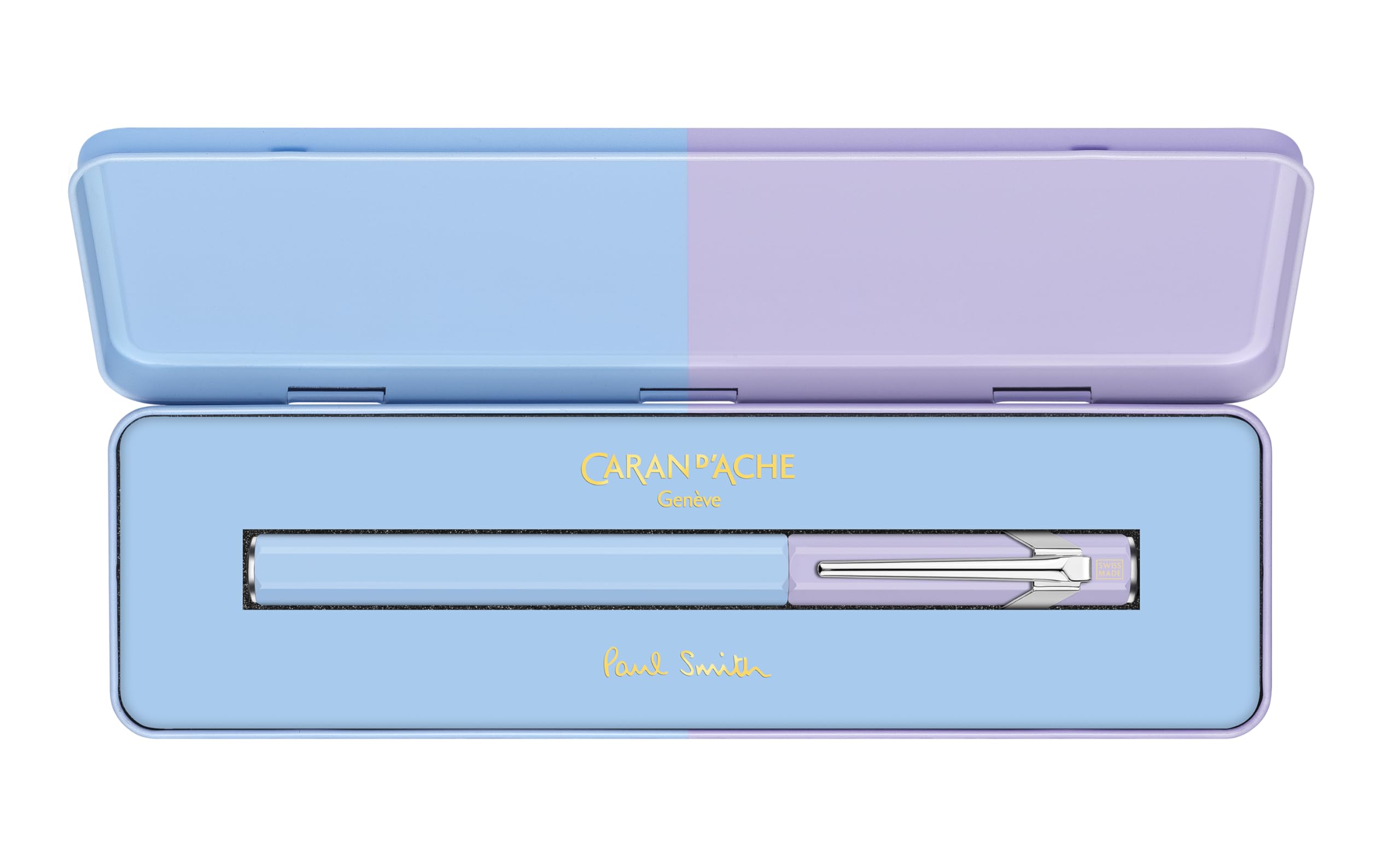 Caran d'Ache Paul Smith V4 - Pluma estilográfica, azul cielo/lavanda, fina