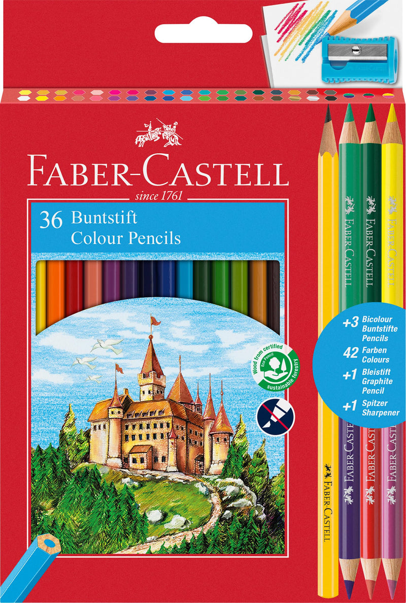 Faber-Castell 110336 Coloured Pencil, 36 Pieces