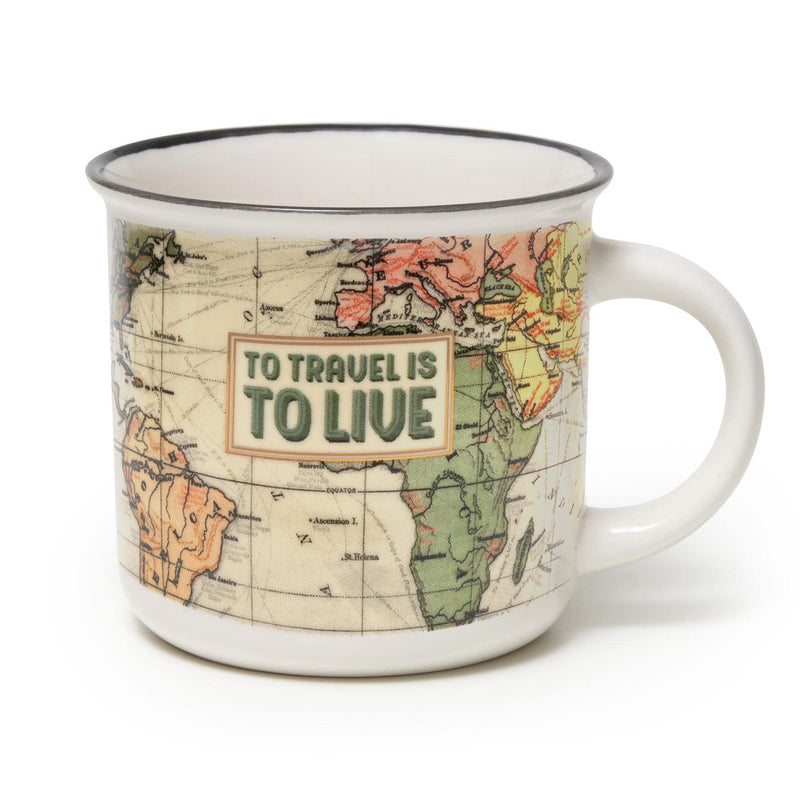 Legami - Puccino Mug, New Bone China Mug, Travel Theme, Take a Break Collection, 350 ml, Dishwasher Safe, Microwave Safe