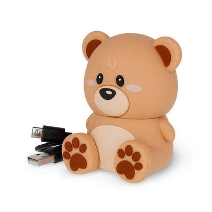 Legami - Wireless Speaker with Stand, The Sound of Cuteness, Teddy Bear Theme, Rechargeable, USB Cable Included, Can be Used as a Mobile Phone Holder, 6 x 8 x 5 cm