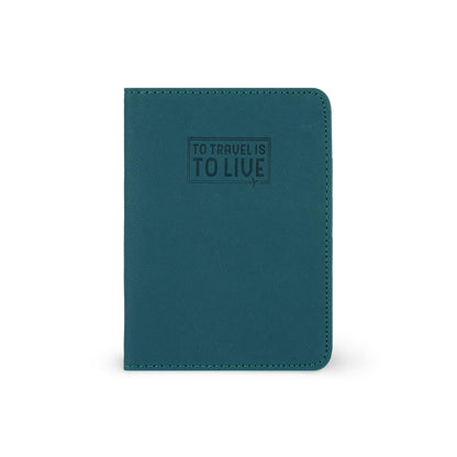 Legami - Petrol Blue Passport Holder, Passport Holder Wallet for Travel, Passport Case, 1 Passport Pocket, 4 Card Pockets, RFID Protection, 10.5 x 14 x 1 cm, Blue, S, Casual