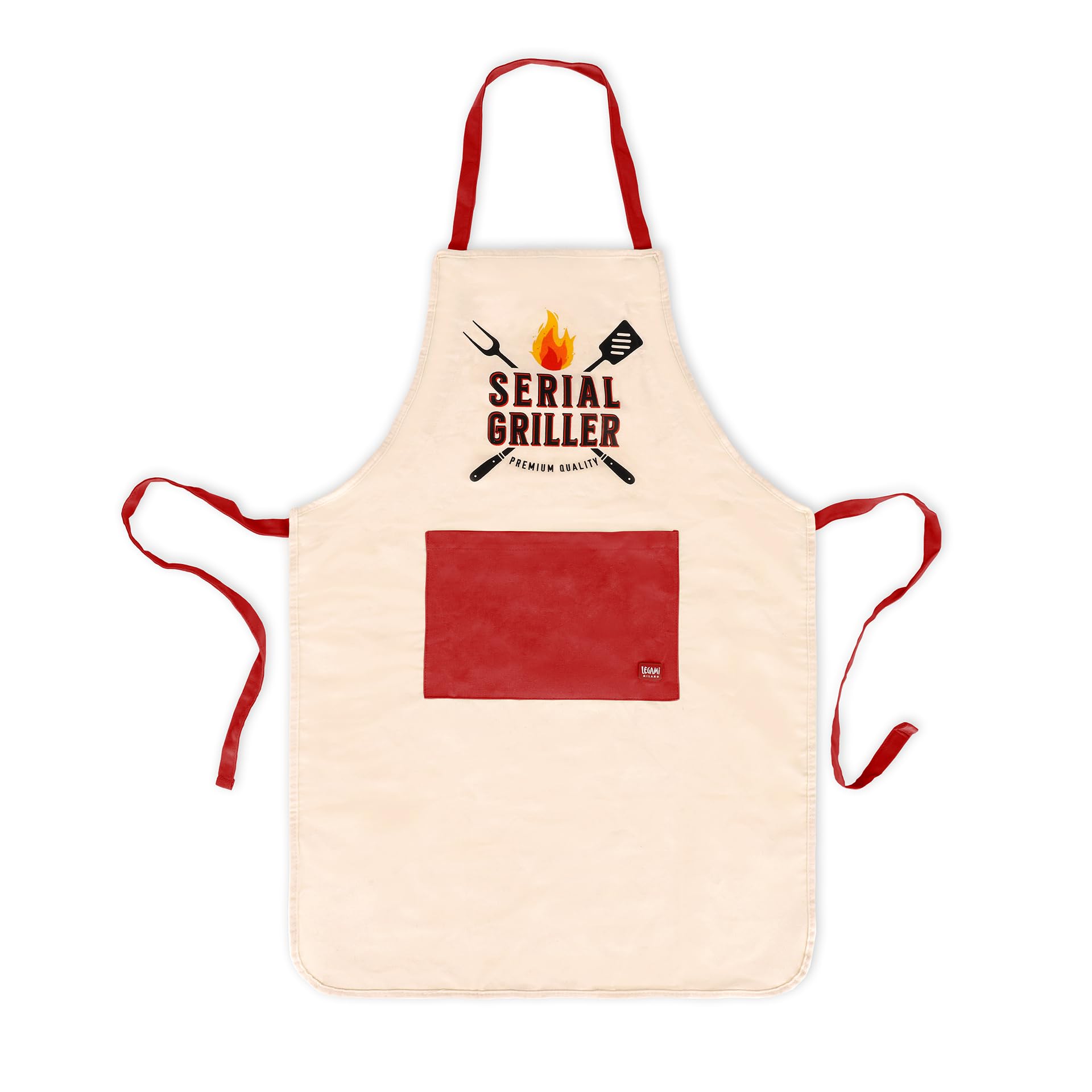 Legami - Grembiule da Cucina Uomo Donna, Super Chef, Tasca Frontale, Regolabile, Taglia Unica, Lavabile in Lavatrice, Dimensioni 56 x 76 cm