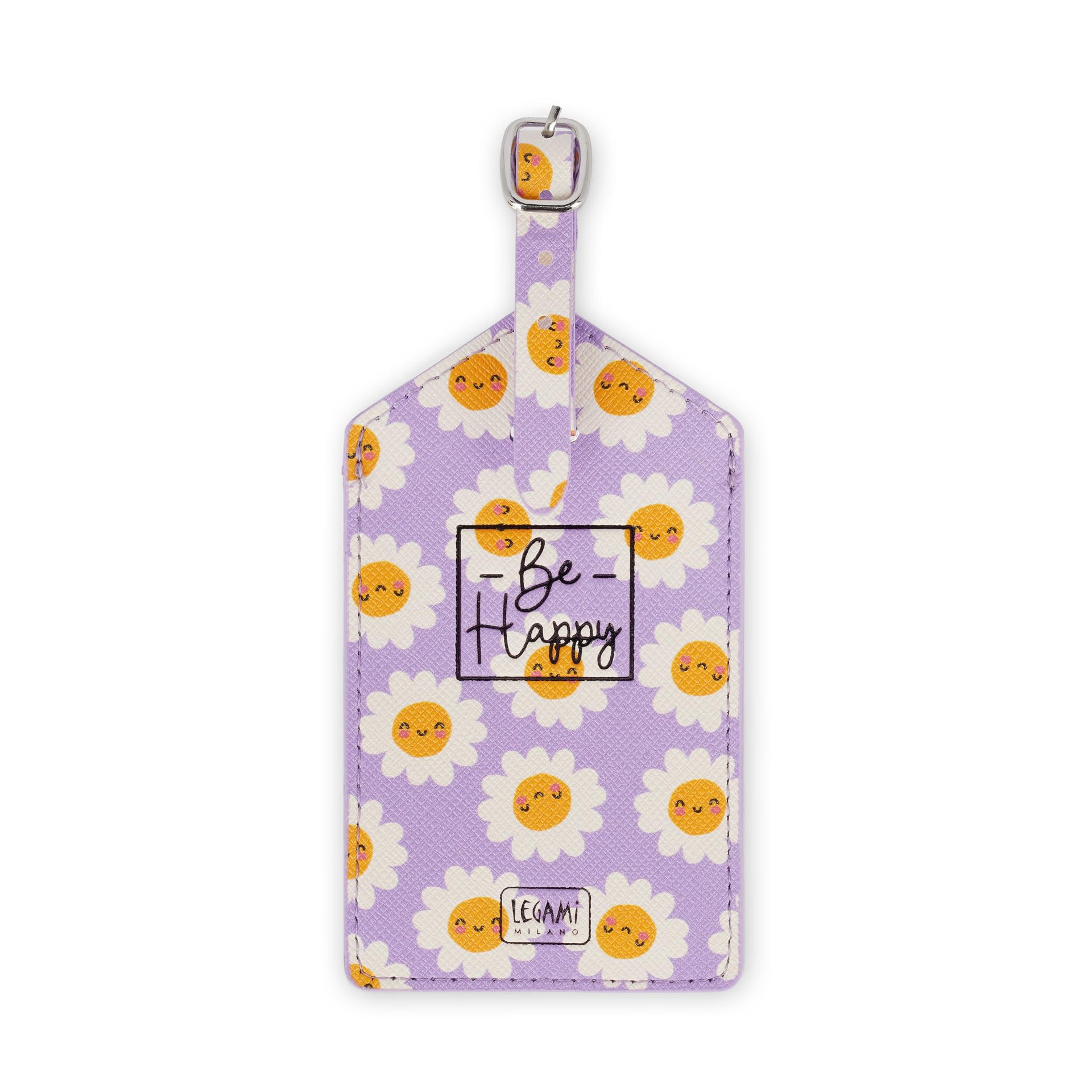 Legami - Luggage Tag, Luggage Tag for Suitcase, Accessory for Airplane Cruise Train, Luggage Tag for Data Protection in PU Leather and Microfibre