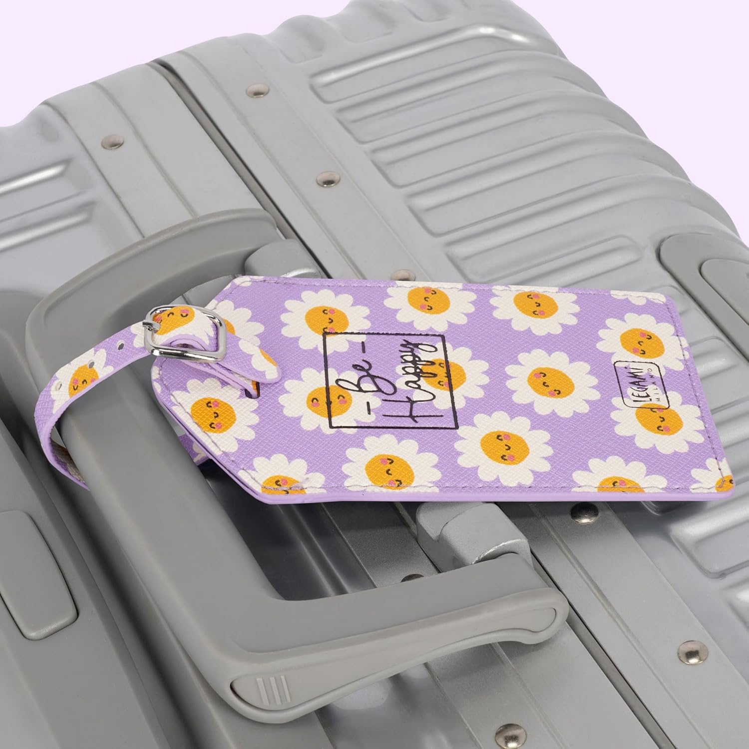 Legami - Luggage Tag, Luggage Tag for Suitcase, Accessory for Airplane Cruise Train, Luggage Tag for Data Protection in PU Leather and Microfibre