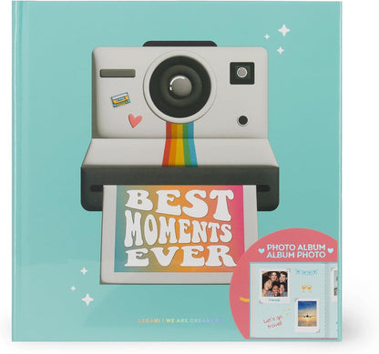 Legami - Best Moments Ever Photo Album, Photo Album of Memories, Photo Frame with 40 Pages, Bound Scrapbook and Ribbon Closure, Gift Idea, Instant Photo, Standard Photo 10 x 15 cm