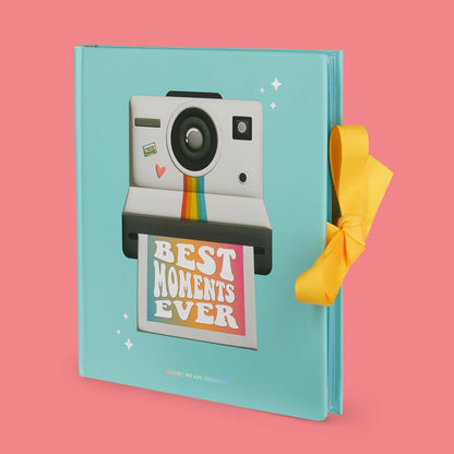 Legami - Best Moments Ever Photo Album, Photo Album of Memories, Photo Frame with 40 Pages, Bound Scrapbook and Ribbon Closure, Gift Idea, Instant Photo, Standard Photo 10 x 15 cm