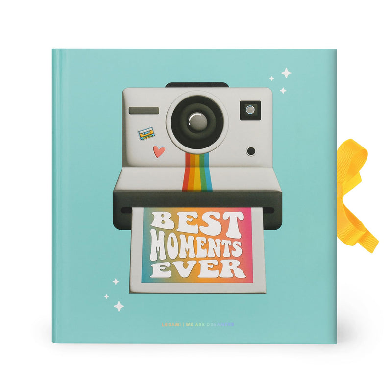 Legami - Best Moments Ever Photo Album, Photo Album of Memories, Photo Frame with 40 Pages, Bound Scrapbook and Ribbon Closure, Gift Idea, Instant Photo, Standard Photo 10 x 15 cm