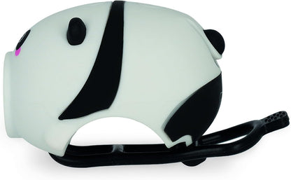 Legami - Front Bicycle Light with Bell Panda Theme Adjustable Strap 3 Light Modes 5 Sound Modes Type C Cable Included Rechargeable Water Resistant