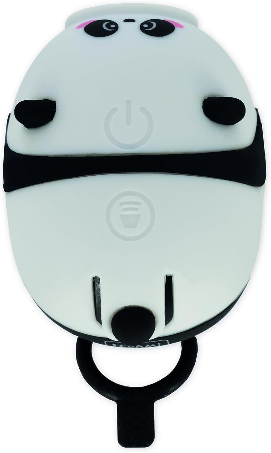 Legami - Front Bicycle Light with Bell Panda Theme Adjustable Strap 3 Light Modes 5 Sound Modes Type C Cable Included Rechargeable Water Resistant