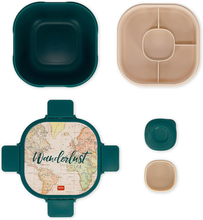 LEGAMI LBS0001 Lunch Box, Polypropylene, Silicone, polyethylene, Green