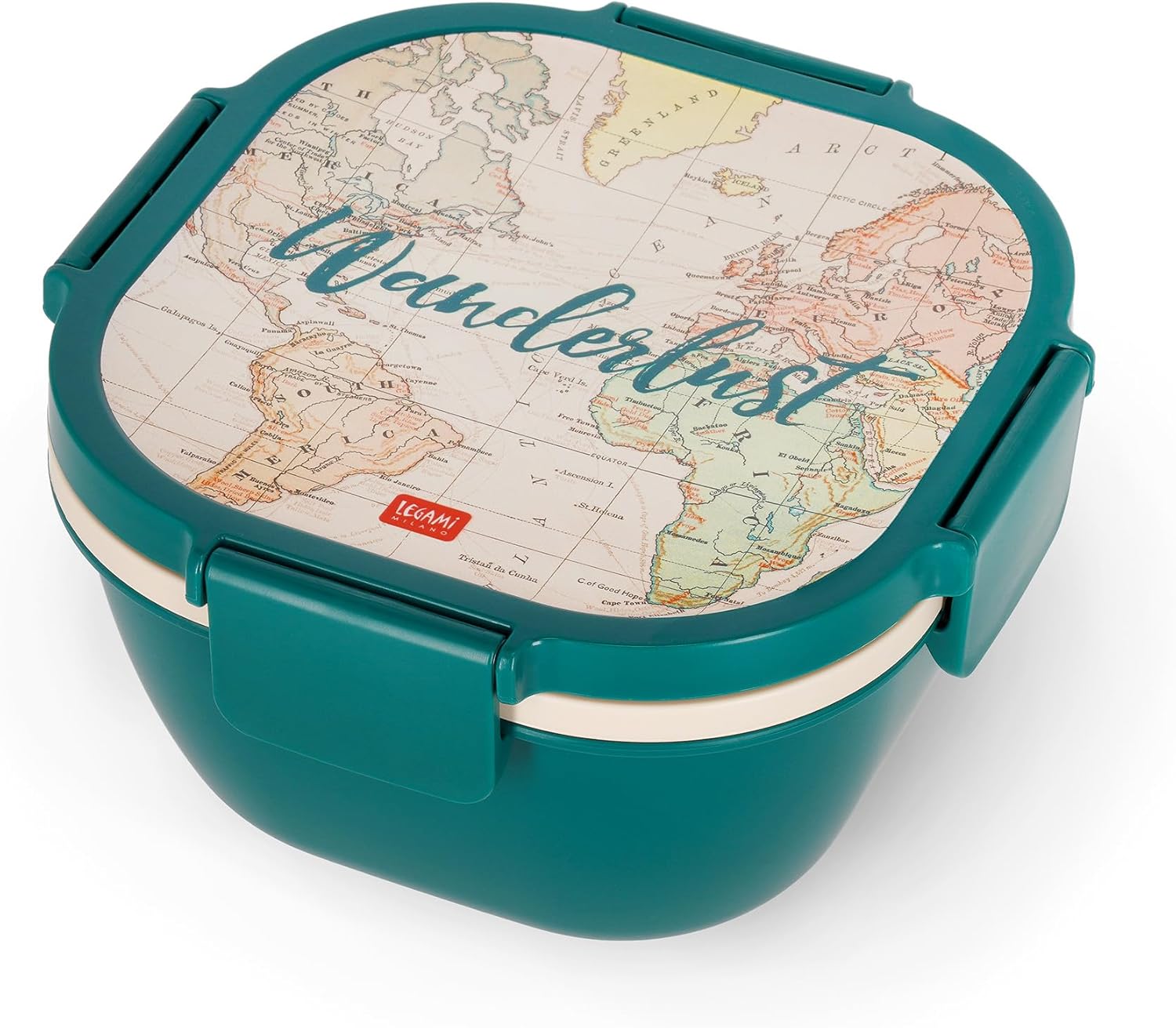 LEGAMI LBS0001 Lunch Box, Polypropylene, Silicone, polyethylene, Green