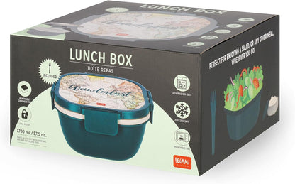 LEGAMI LBS0001 Lunch Box, Polypropylene, Silicone, polyethylene, Green