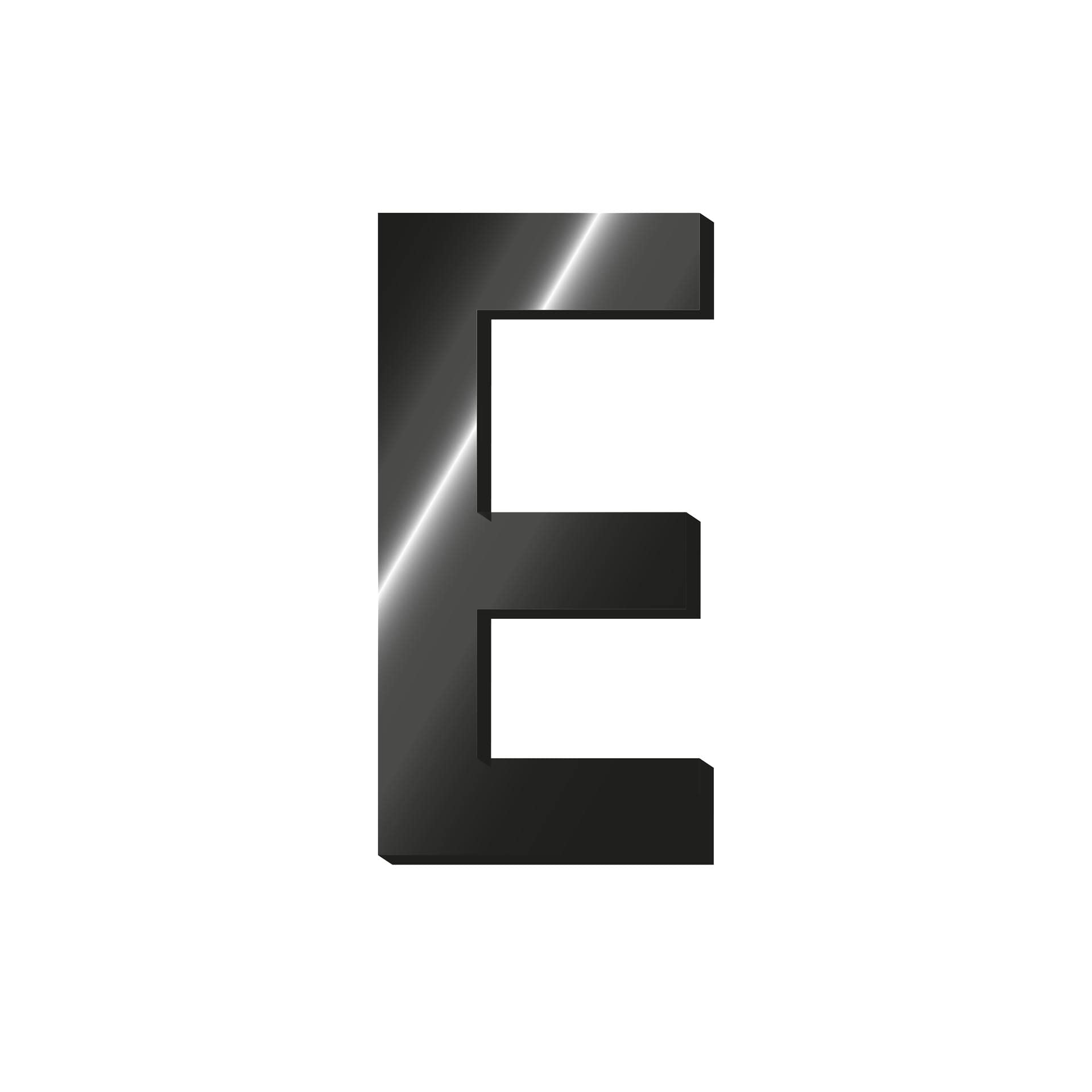 Legami - Metal Adhesive Letter, My Initial, Letter E, L MAX 2,5 cm, H 2,5 cm, Customize Your Accessories, Disposable
