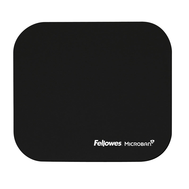 Fellowes Mouse Mat with Non-Slip Rubber Base - Mouse Pad with Antibacterial Protection - Suitable for Both Optical and Laser Mice - 199 x 232 x 2mm