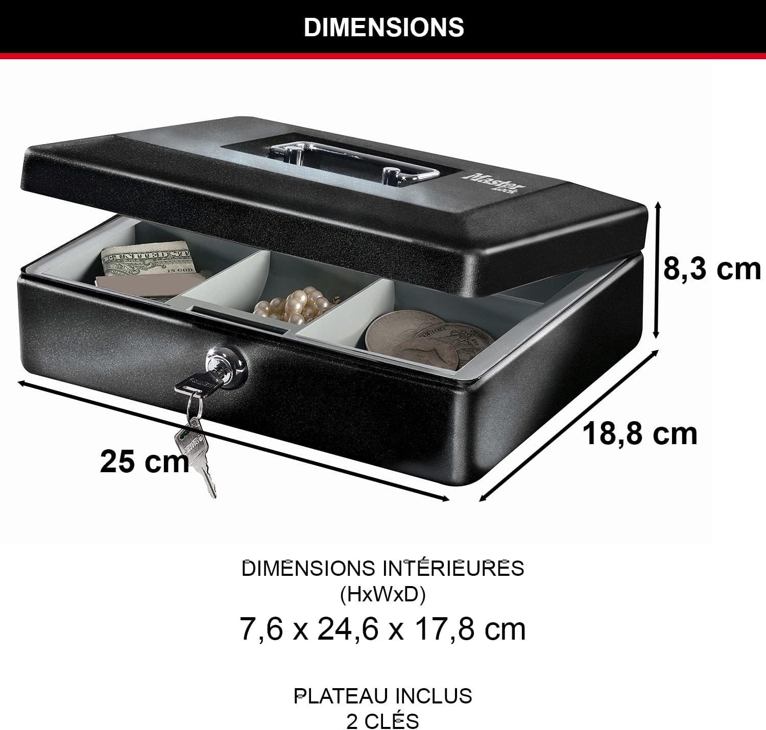 Master Lock Small Cash Box Key Lock