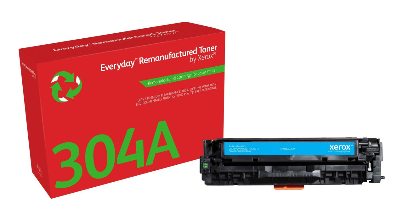 Everyday by Xerox Cyan Toner compatible with HP 304A (CC531A), Standard Capacity