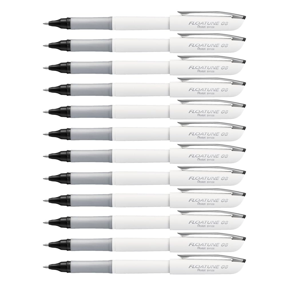 Pentel Floatune R/Ball 0.8 Blk Pk12