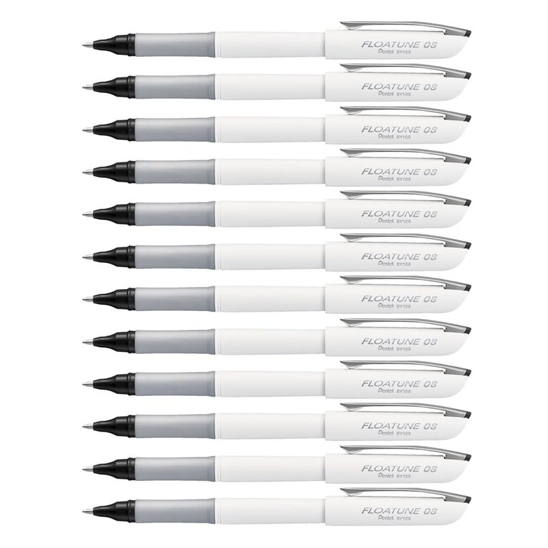 Pentel Floatune R/Ball 0.8 Blk Pk12