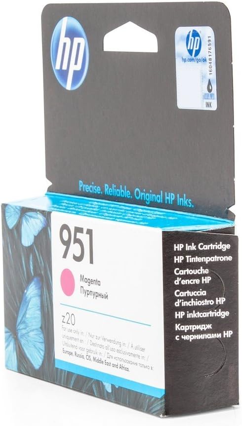 HP 951 Magenta Officejet Ink Cartridge - Cartucho de Tinta para impresoras (Magenta, 700 páginas, 11,4 cm, 12,6 cm, 2,5 cm