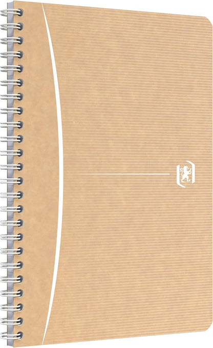 Oxford 5 x A5 Spiral Notebook Ruled Good for the Environment 90 Sheets