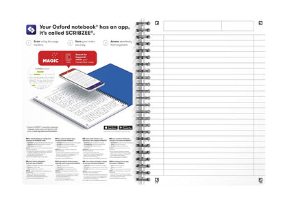 Oxford Oceanis - Cuaderno de espiral (A5, 5 unidades, plástico reciclado del mar, 180 páginas, 5 colores)