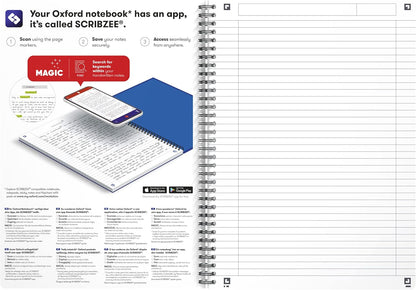 Oxford 1 x A4 Ruled Spiral Notebook - Oceanis Recycled Plastic from the Sea - 180 Pages - Black