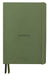 RHODIA 194445C - Bullet Journal Goalbook Creation Sage Rigid Notebook - A5 15.5x21x2 cm - Dotted Dot - 160 pages Clairefontaine Maya Smooth Black Paper 120 g/m - 2 Ribbons - Faux Leather Cover