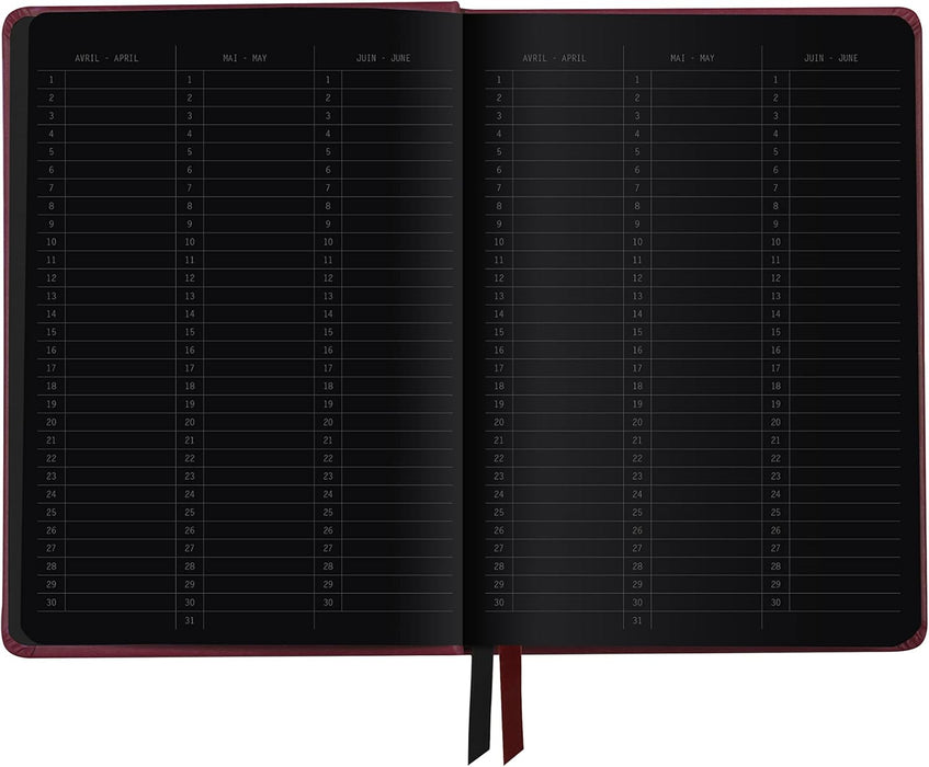 Clairefontaine ES RHODIA 194446C - Bullet Journal Goalbook Creation Céladon Cuaderno rígido - A5 15,5x21x2 cm - Dotted Dot - 160 páginas Maya Smooth Black Paper 120 g/m - 2 Ribbons