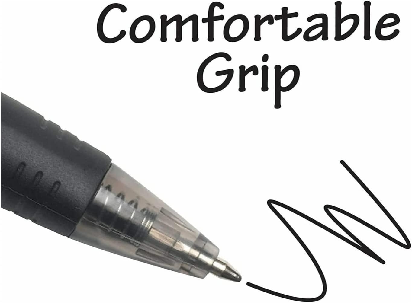 BIC BU3 Comfort Grip - Retractable Ball Pens - 10 Black