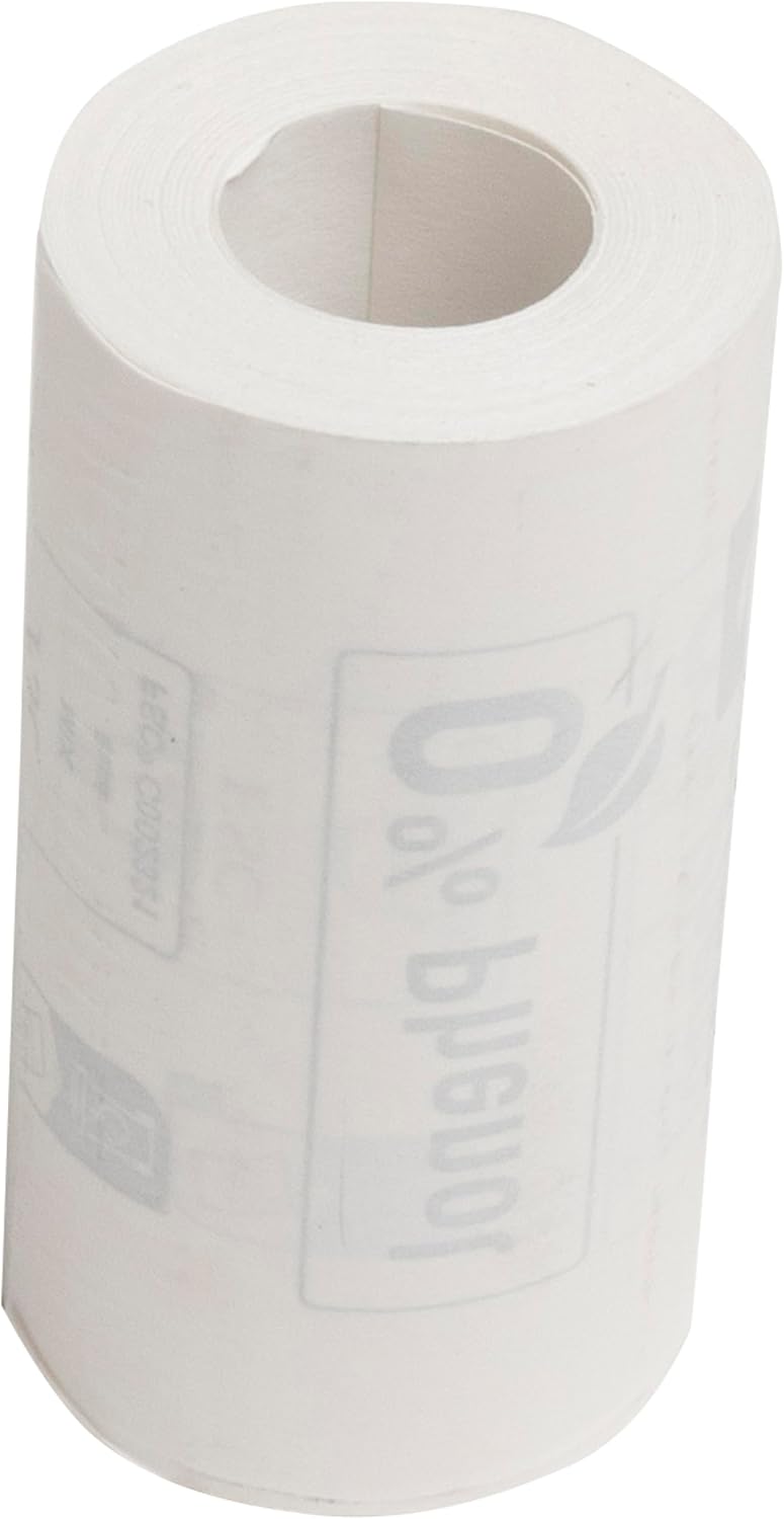 Exacompta SumUp - Ref. 40762E - Box of 20 Thermal Rolls for Credit Card 57x30mm, 1 Thermal ply 55g/m² Phenol-Free, Without Cardboard core, Zero Plastic Waste - Length +/-2m: 9m