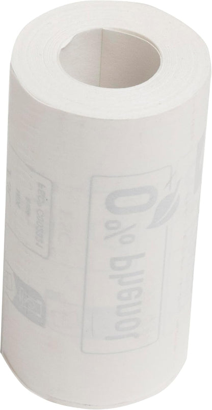 Exacompta SumUp - Ref. 40762E - Box of 20 Thermal Rolls for Credit Card 57x30mm, 1 Thermal ply 55g/m² Phenol-Free, Without Cardboard core, Zero Plastic Waste - Length +/-2m: 9m