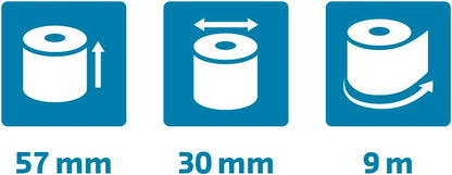 Exacompta - Ref 43942E - Safe Contact Credit Card Machine Rolls - 57mm Wide x 30mm Diameter x 9m in Length, Phenol Free, FSC-Certified Paper - Pack of 20