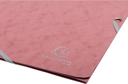 Exacompta - Ref 55270E - Pack of 4 Skandi Elastic folders - 3 Flap Pockets - in Glossy Card 400 g/m2 - Size 24 x 32 cm for A4 documents - Assorted Colours