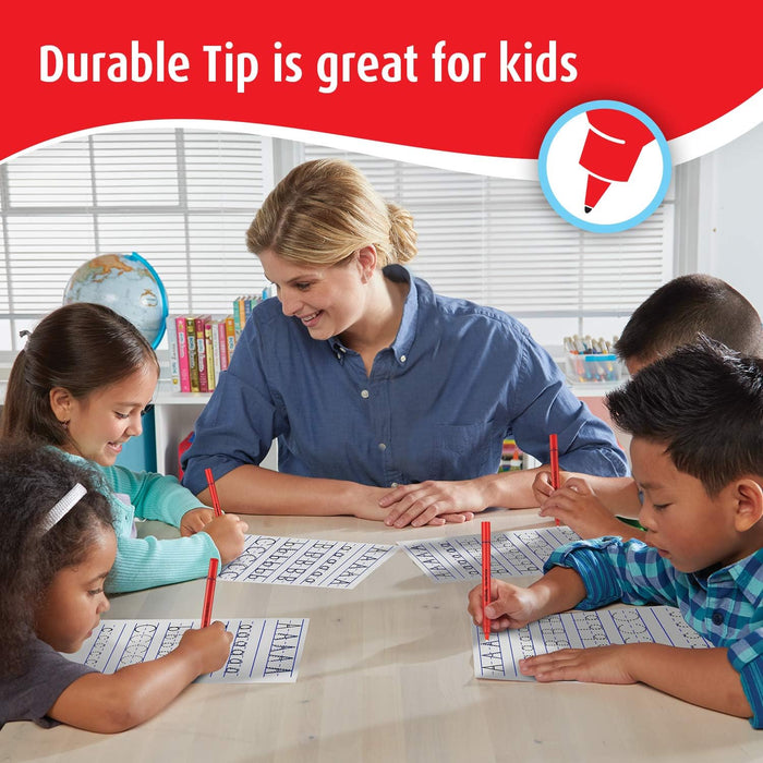 Berol Handwriting Pens | Round Shape | Washable Blue Ink | Bright Barrels | Tub of 42