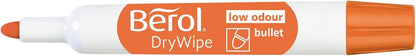 Berol Dry Wipe Whiteboard Marker Pens | Bullet Tip | Assorted Colours | 8 Count Dry Erase Markers