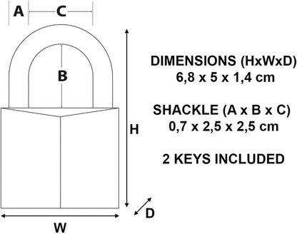 Masterlock 30Mm P/Lock 64Mm Shackle