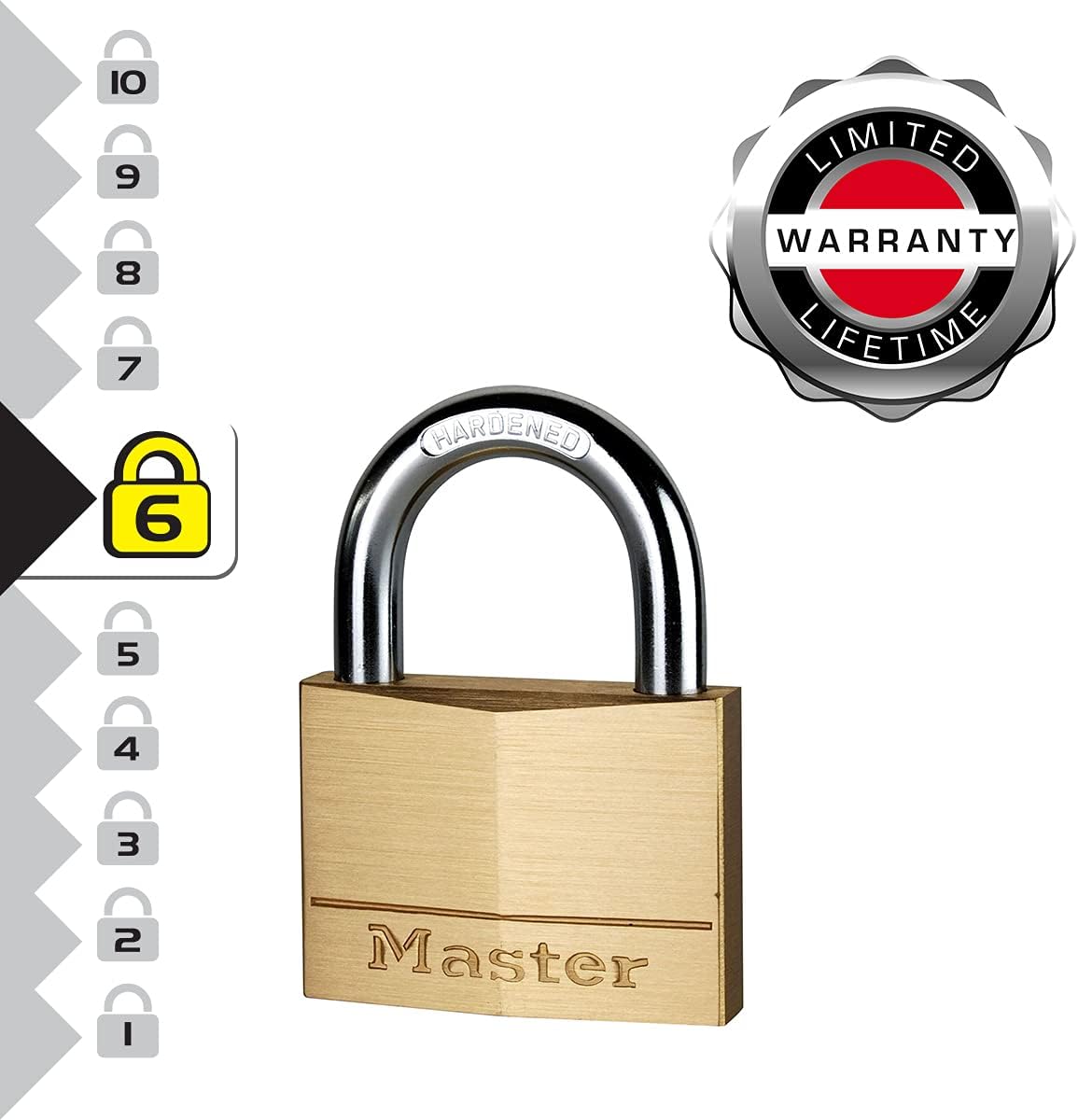 Master Lock 60Mm Brass Padlock 2Keys