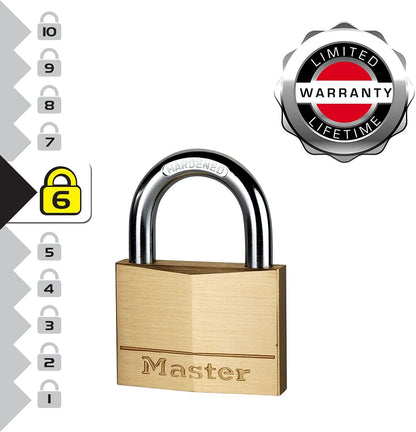 Master Lock 60Mm Brass Padlock 2Keys