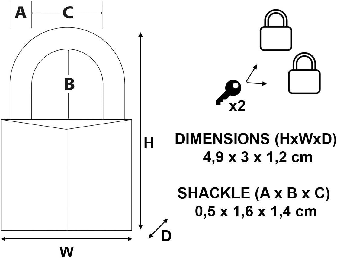 Master Lock 30Mm Brass Padlock Pk2