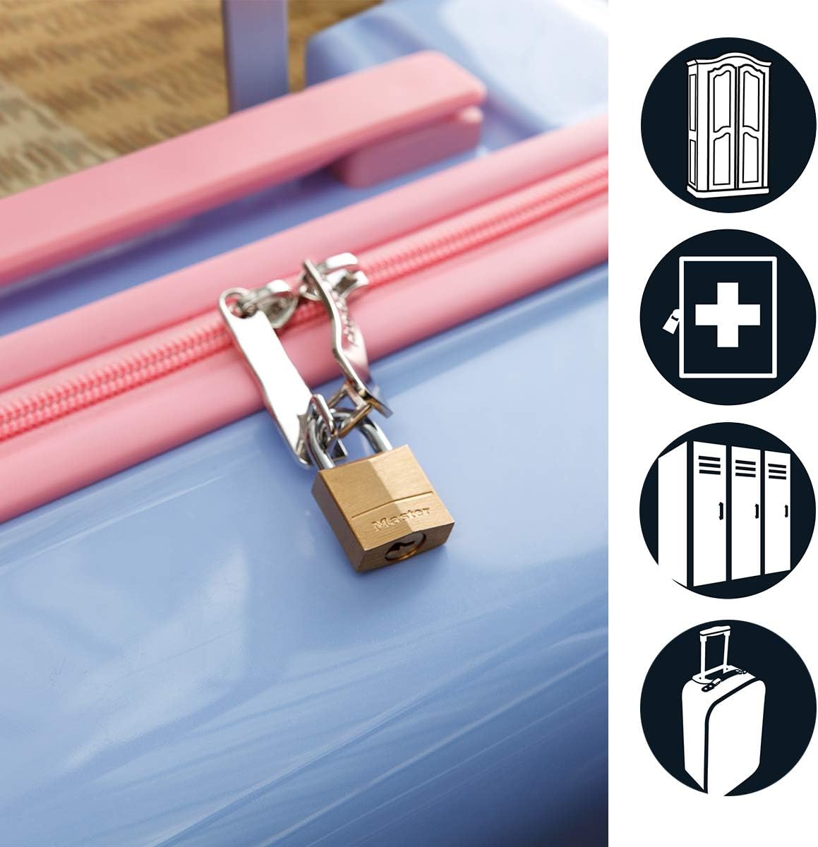 Master Lock 30Mm Brass Padlock Pk2